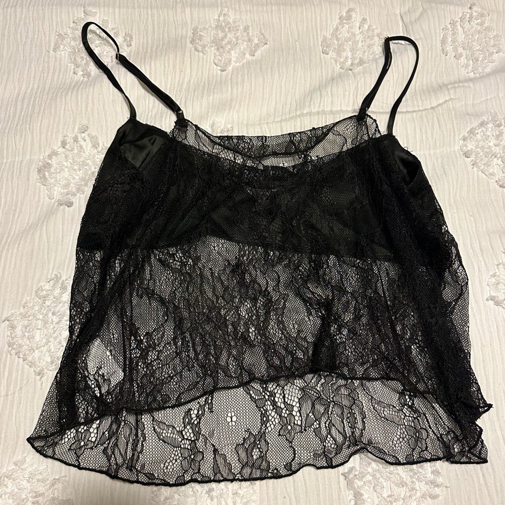 New With Tags Black Lace Cami